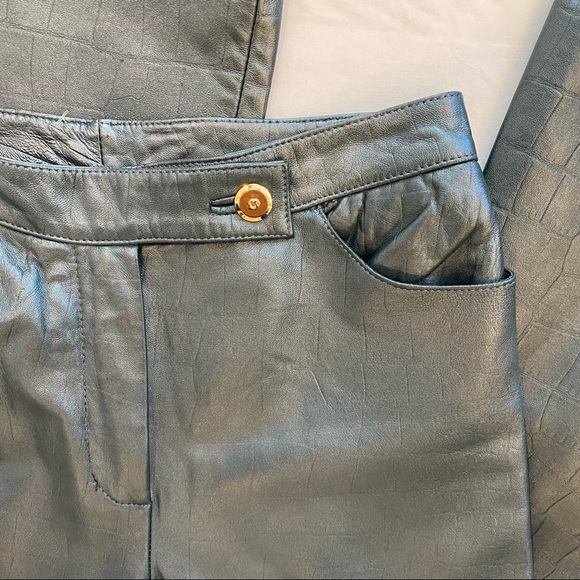 St. John Collection Leather Pants - Picture 5 of 7